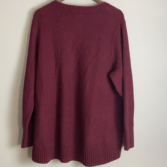 DULUTH TRADING CO Mens Red Knit Worth Long Sleeve Sweater Size XXL Preppy Warm - Picture 7 of 9